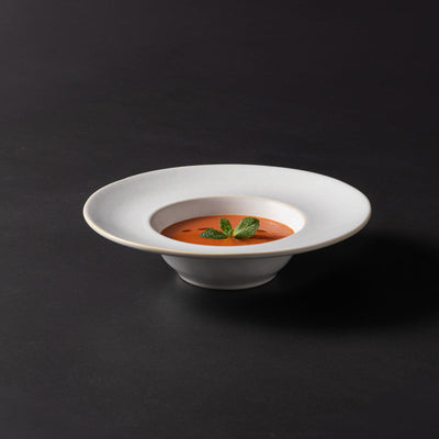 Costa Nova Roda wide-rim pasta plate 250/460 ml in Branca stoneware