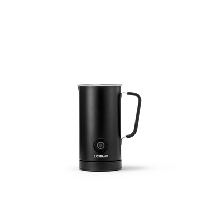 Sjöstrand milk frother in black – front view