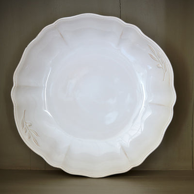 Costa Nova Alentejo pasta serving bowl 34 cm in White stoneware