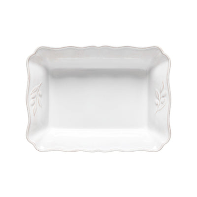 Costa Nova Alentejo rectangular baker 25/30 cm in White stoneware