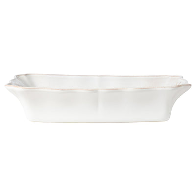Costa Nova Alentejo rectangular baker 25/30 cm in White stoneware