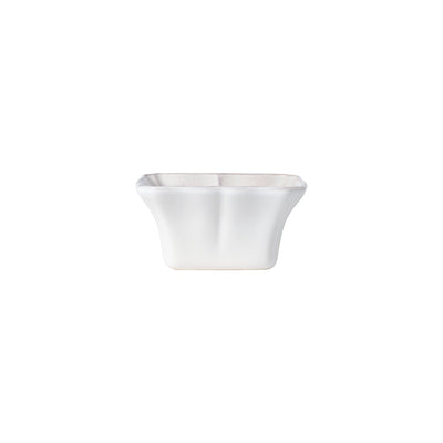 Costa Nova Alentejo square bowl 12 cm in White stoneware
