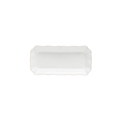 Costa Nova Alentejo rectangular tray 21/31 cm in White stoneware