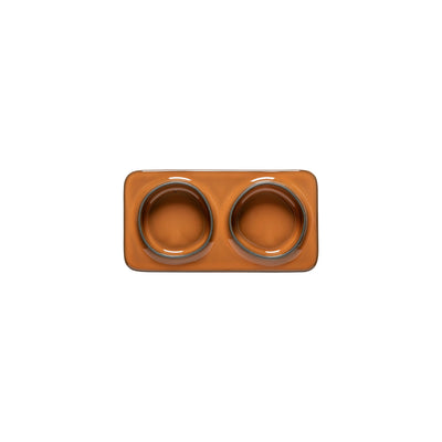Costa Nova Âmbar stoneware collection – 2-section rectangular tray