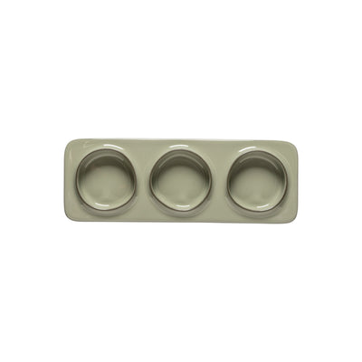 Âmbar 2-Section Rectangular Tray – Stoneware