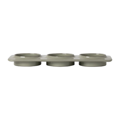 Costa Nova Âmbar stoneware collection – 2-section rectangular tray