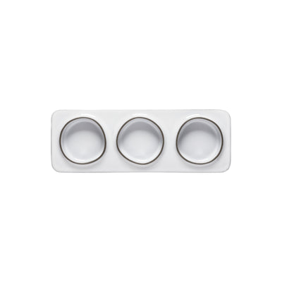 Âmbar 2-Section Rectangular Tray – Stoneware