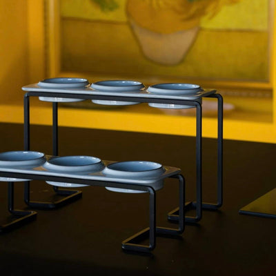 Costa Nova Âmbar stoneware collection – 2-section rectangular tray