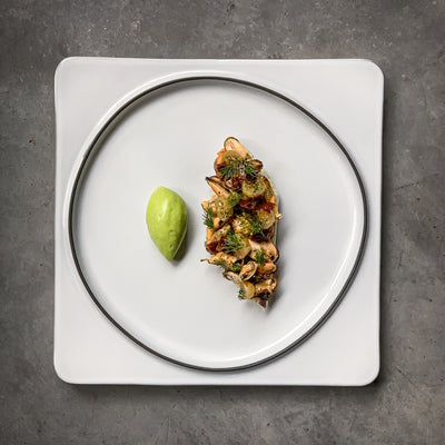 Costa Nova Âmbar stoneware collection – square plate tray