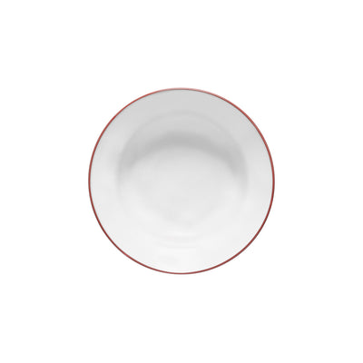 Costa Nova Beja soup & pasta plate 21 cm in White & Red stoneware