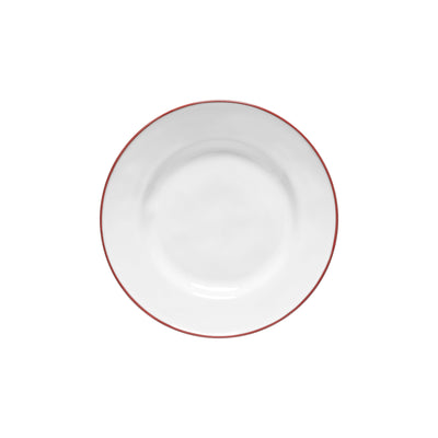 Costa Nova Beja dinner plate 15/23/28 cm in White & Red stoneware