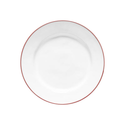 Costa Nova Beja dinner plate 15/23/28 cm in White & Red stoneware
