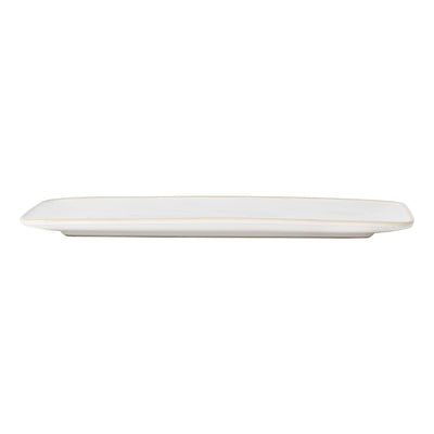 Costa Nova Beja rectangular tray 22/29 cm in White & Cream stoneware
