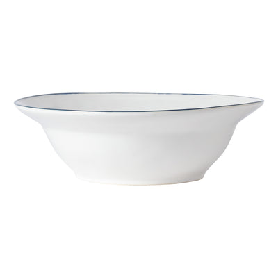 Costa Nova Beja serving bowl 30 cm in White & Blue stoneware