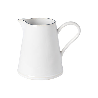 Costa Nova Beja pitcher 2190 ml in White & Blue stoneware