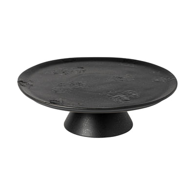 Costa Nova Boutique footed plate 28/33 cm in Black Moon stoneware