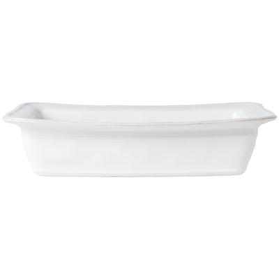 Costa Nova Fontana rectangular baker 27/29/35 cm in Cloud White stoneware