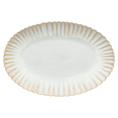 Costa Nova Mallorca oval platter 41 cm in Sand stoneware