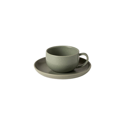 Costa Nova Pacifica tea cup & saucer 220 ml in Artichoke stoneware