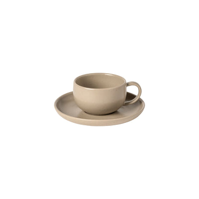 Costa Nova Pacifica tea cup & saucer 220 ml in Chestnut stoneware