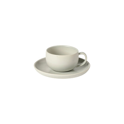 Costa Nova Pacifica tea cup & saucer 220 ml in Oyster stoneware
