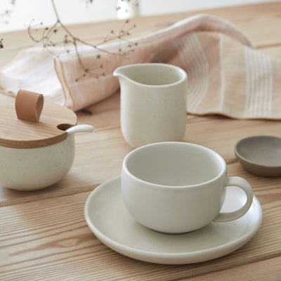 Costa Nova Pacifica tea cup & saucer 220 ml in Salt stoneware