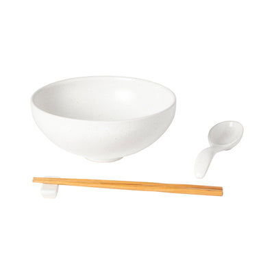 Costa Nova Pacifica ramen bowl set in Salt stoneware