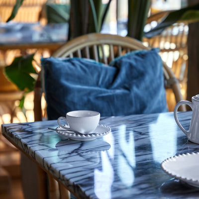 Costa Nova Pearl tea cup & saucer 250 ml in White stoneware