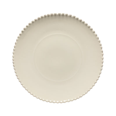 Costa Nova Pearl charger plate/platter 33 cm in Cream stoneware
