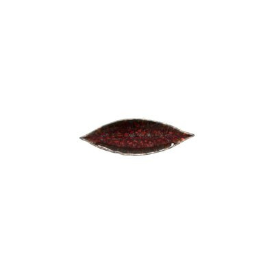 Costa Nova Riviera laurel leaf plate 18 cm in Vigne red stoneware