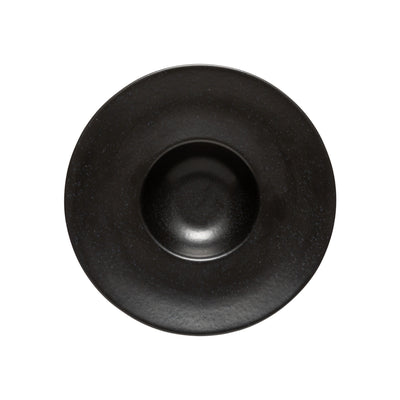 Costa Nova Roda wide-rim pasta plate 250/460 ml in Black stoneware