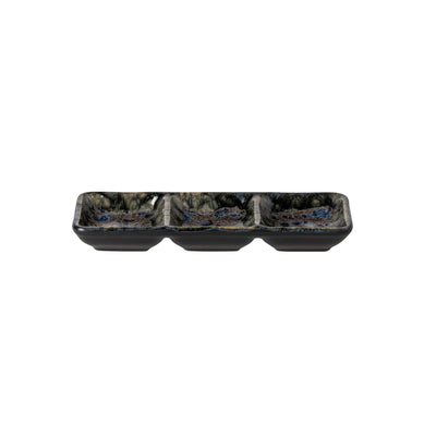 Costa Nova Roda 3-section rectangular tray 18 cm in Iris stoneware