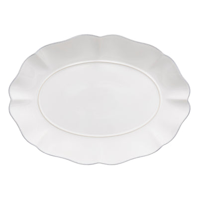 Costa Nova Rosa oval platter 30/40 cm in White stoneware