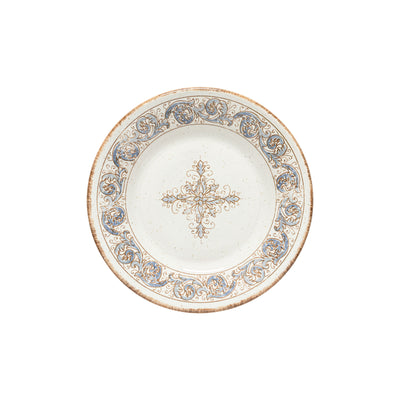 Costa Nova Sardegna salad plate 24 cm in White-Cagliari Blue stoneware