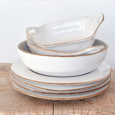 Costa Nova Sardegna square baker 26 cm in White stoneware
