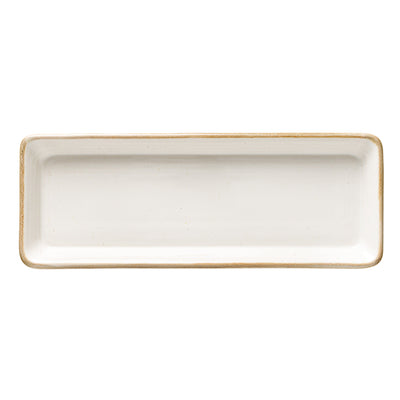 Costa Nova Sardegna rectangular tray 37 cm in White stoneware
