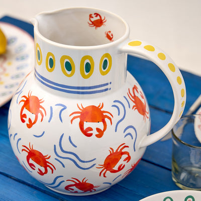 Costa Nova Summer Bliss pitcher in Crab White stoneware