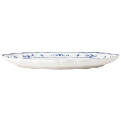 Costa Nova Vila oval platter 32/40 cm in White-Blue stoneware